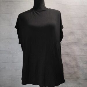 Bobeau Women's Twist Not‎ Open Back Black Shirt Size M
